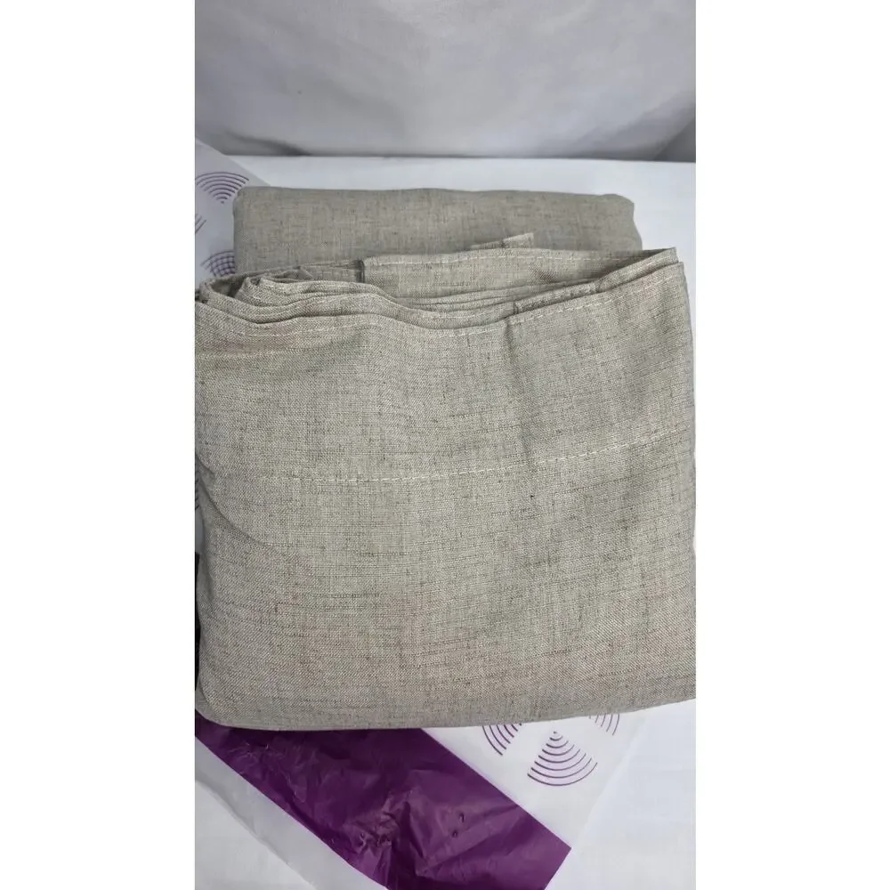 Taupe Linen Blend Curtains 90